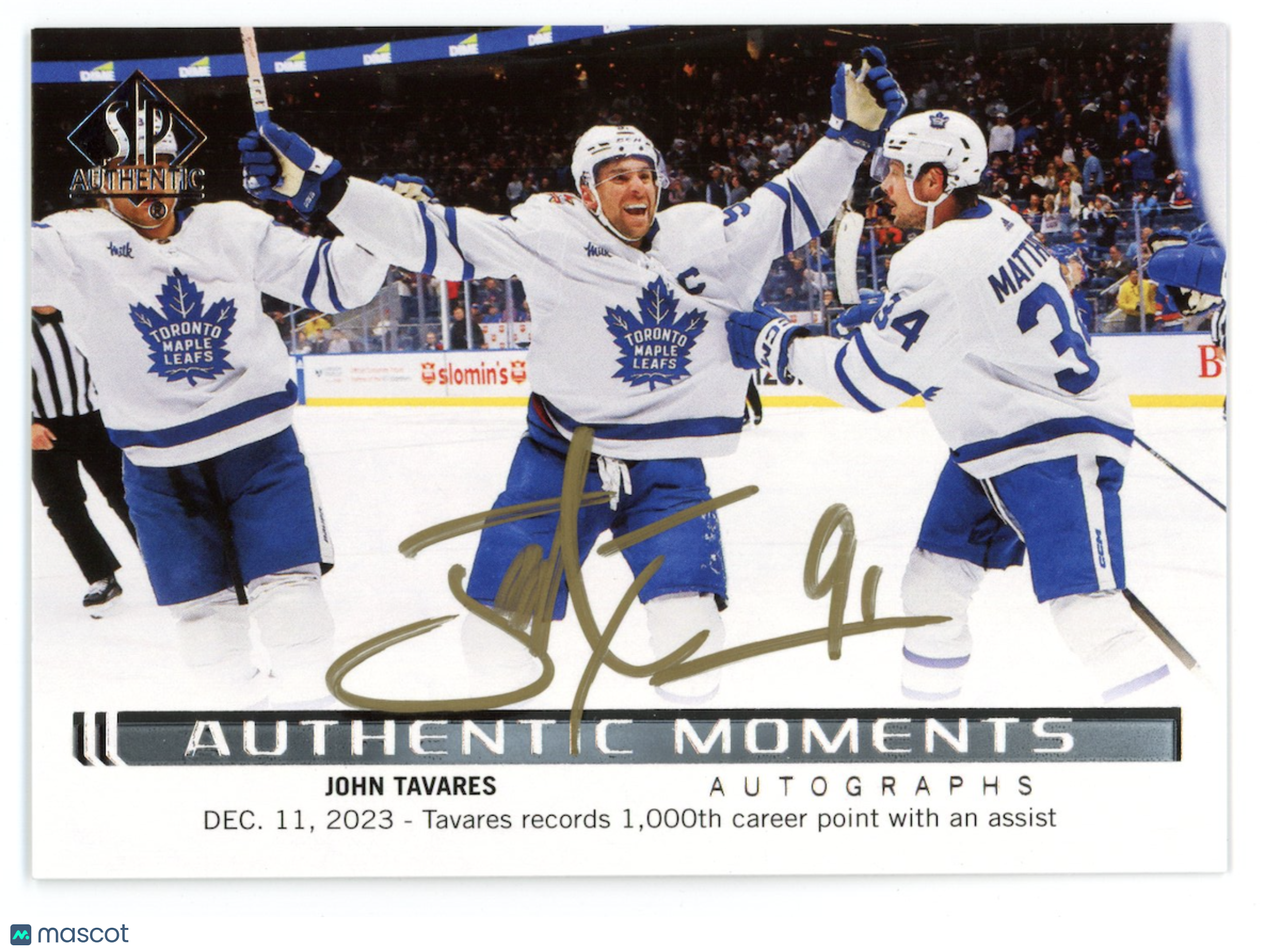 JOHN TAVARES 2024-25 Upper Deck SP Authentic Moments Auto #AM-JT Maple Leafs