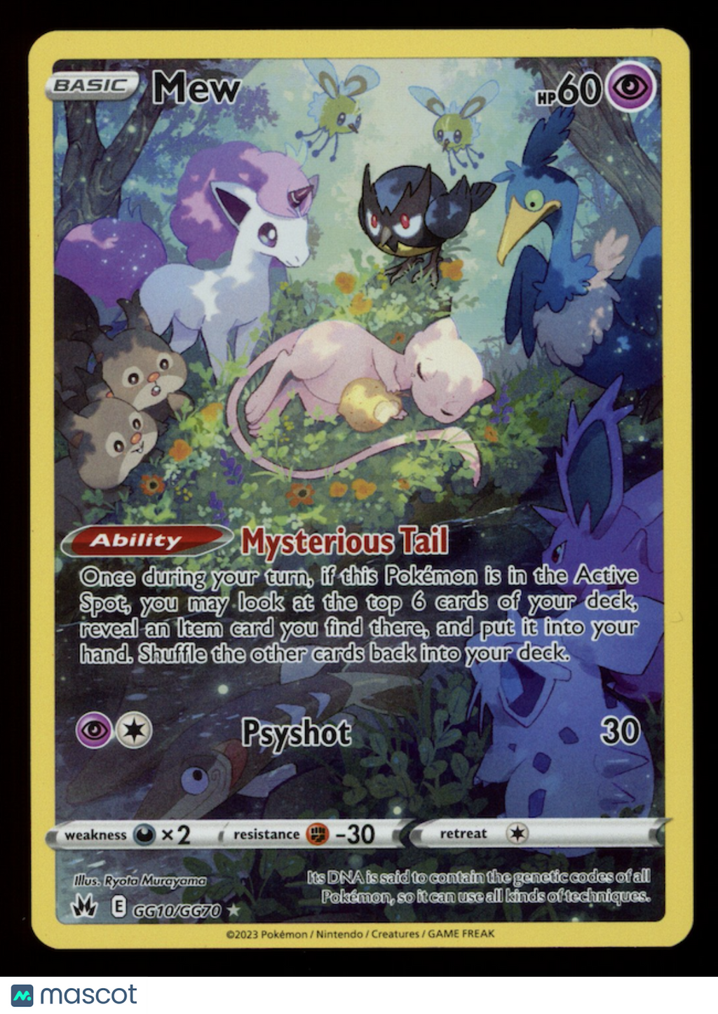 MEW 2023 Pokemon Crown Zenith Galarian Gallery Full Art #GG10/GG70