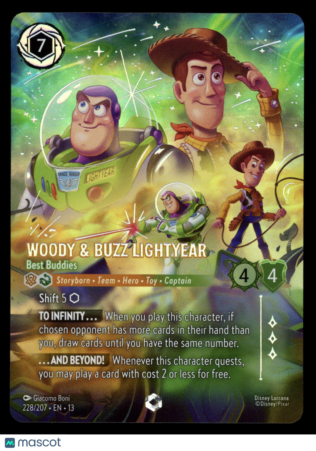 WOODY & BUZZ LIGHTYEAR Disney Lorcana Attack of the Vine Enchanted Rare #228