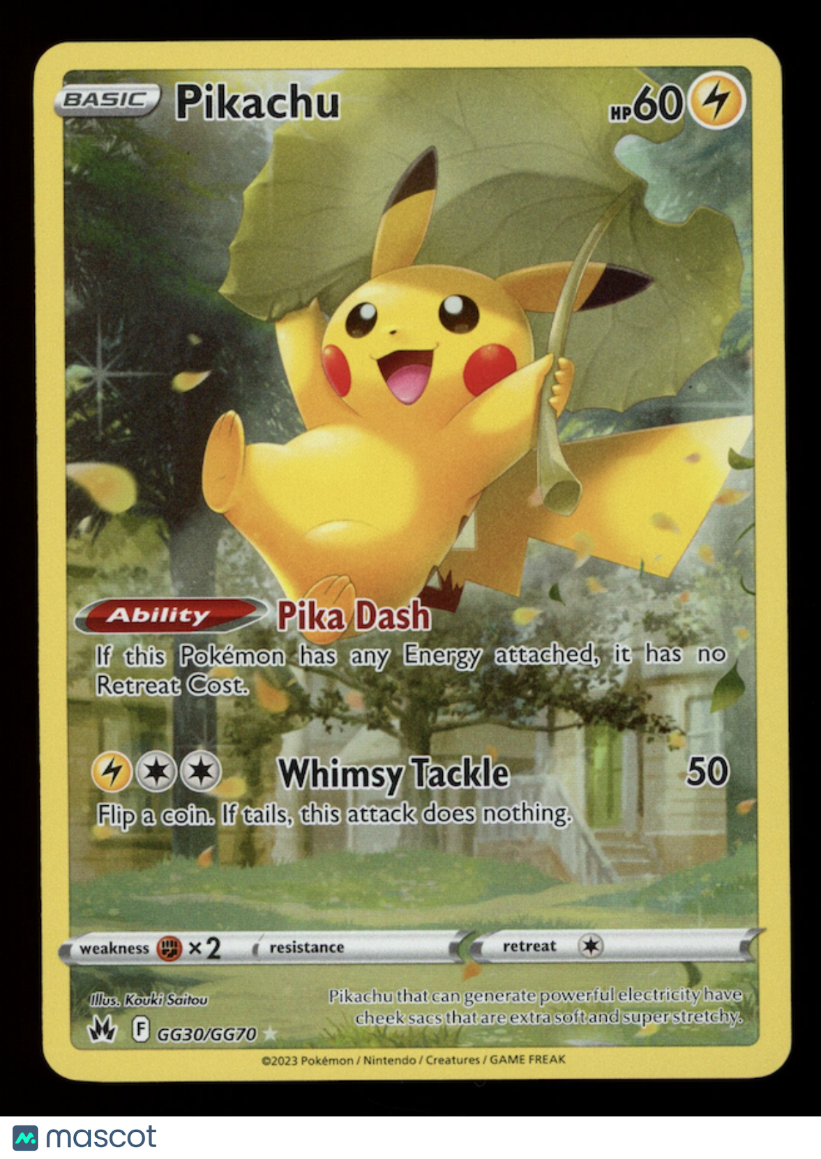 PIKACHU 2023 Pokemon Crown Zenith Galarian Gallery Full Art #GG30/GG70