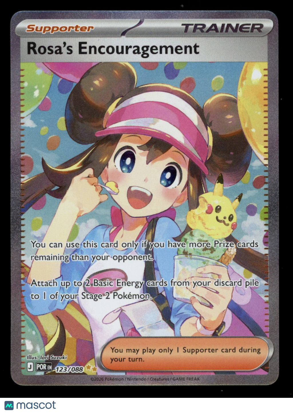 ROSA'S ENCOURAGEMENT Pokemon ME Perfect Order #123 Special Illustration Rare