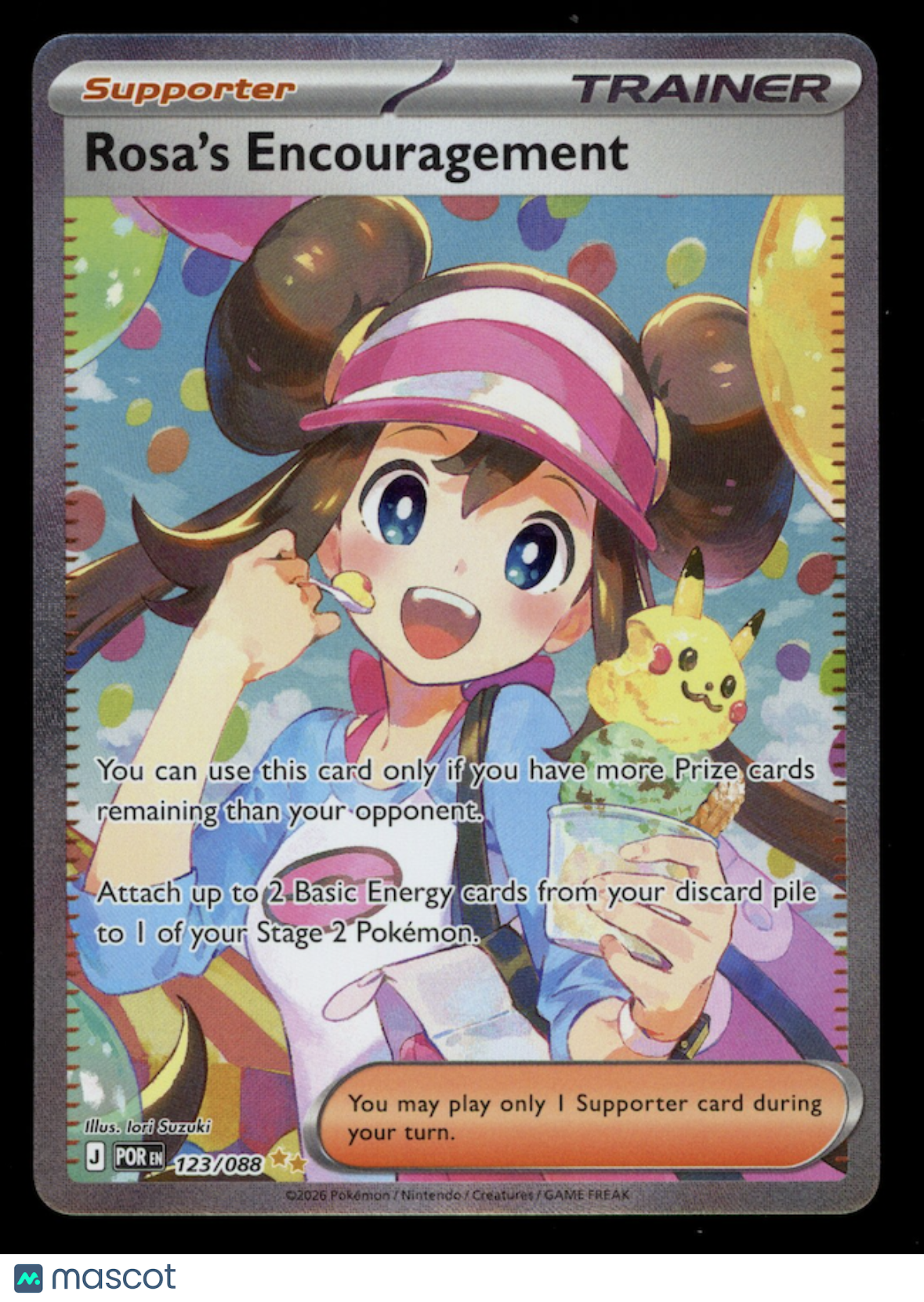ROSA'S ENCOURAGEMENT Pokemon ME Perfect Order #123 Special Illustration Rare