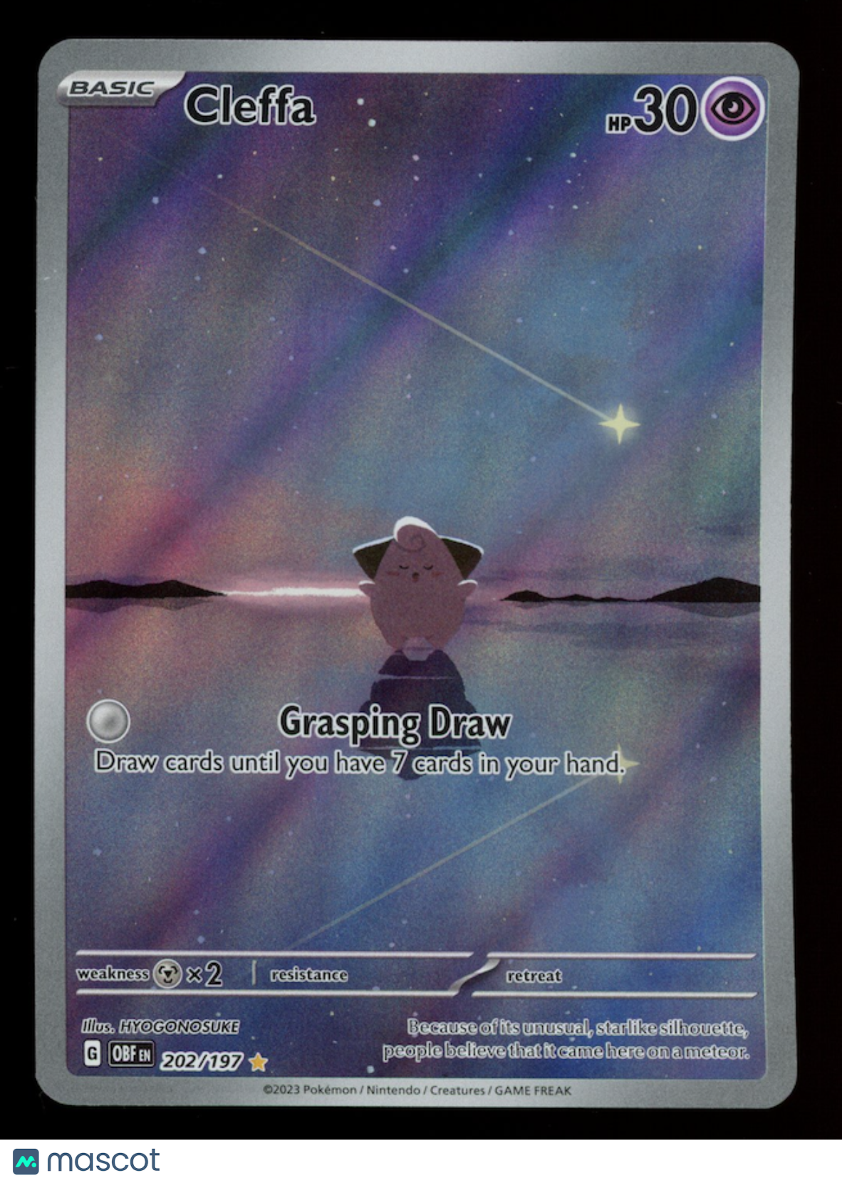 CLEFFA 2023 Pokemon Scarlet & Violet Obsidian Flames #202 Illustration Rare