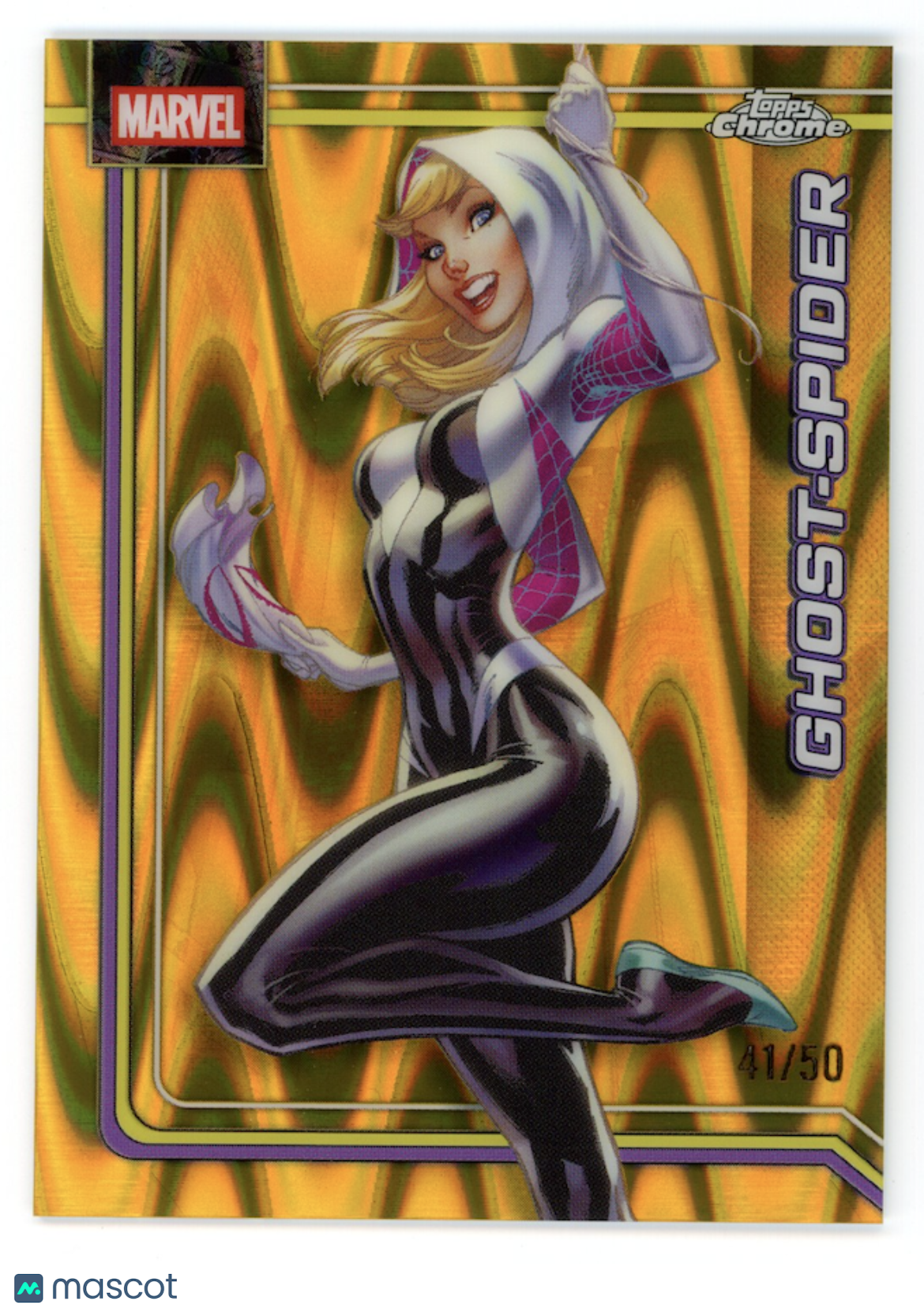 GHOST-SPIDER 2026 Topps Chrome Marvel Gold RayWave Refractor /50 #042