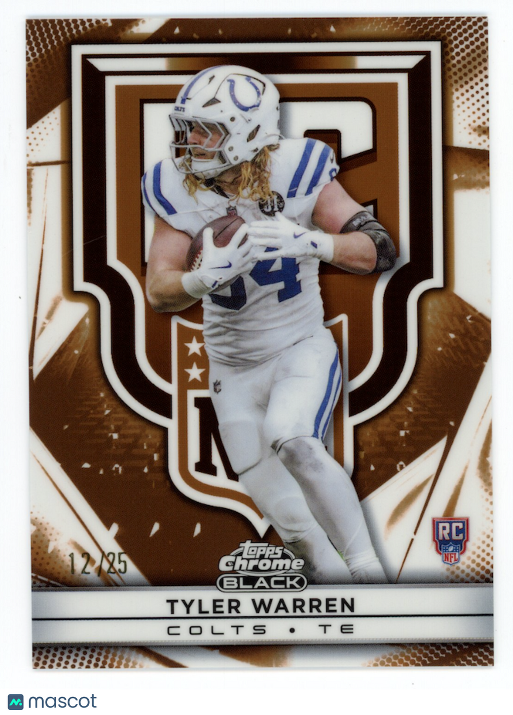TYLER WARREN 2025 Topps Chrome Black Rookie Variation Orange Ref /25 #RV-11