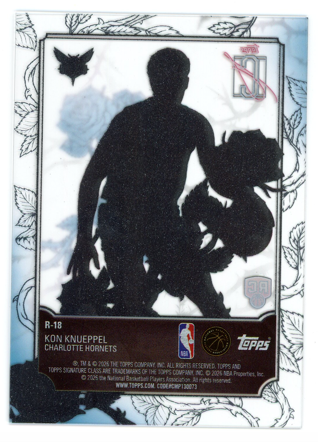 KON KNUEPPEL 2025-26 Topps Signature Class Rookie Roses Case Hit SSP #R-18