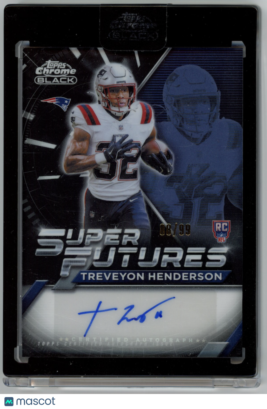 TREVEYON HENDERSON 2025 Topps Chrome Black Super Futures Auto /99 #SFA-THE