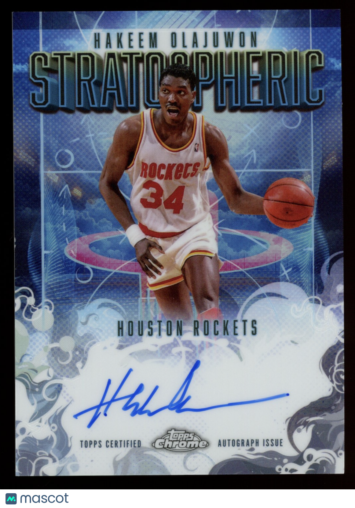 HAKEEM OLAJUWON 2025-26 Topps Chrome Stratospheric Auto Refractor #SM-HO Rockets