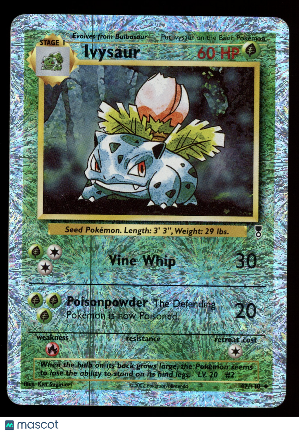 IVYSAUR 2002 Pokemon Legendary Collection #47/110 Reverse Holo Uncommon