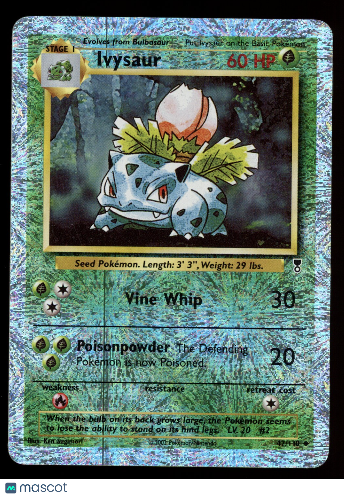 IVYSAUR 2002 Pokemon Legendary Collection #47/110 Reverse Holo Uncommon