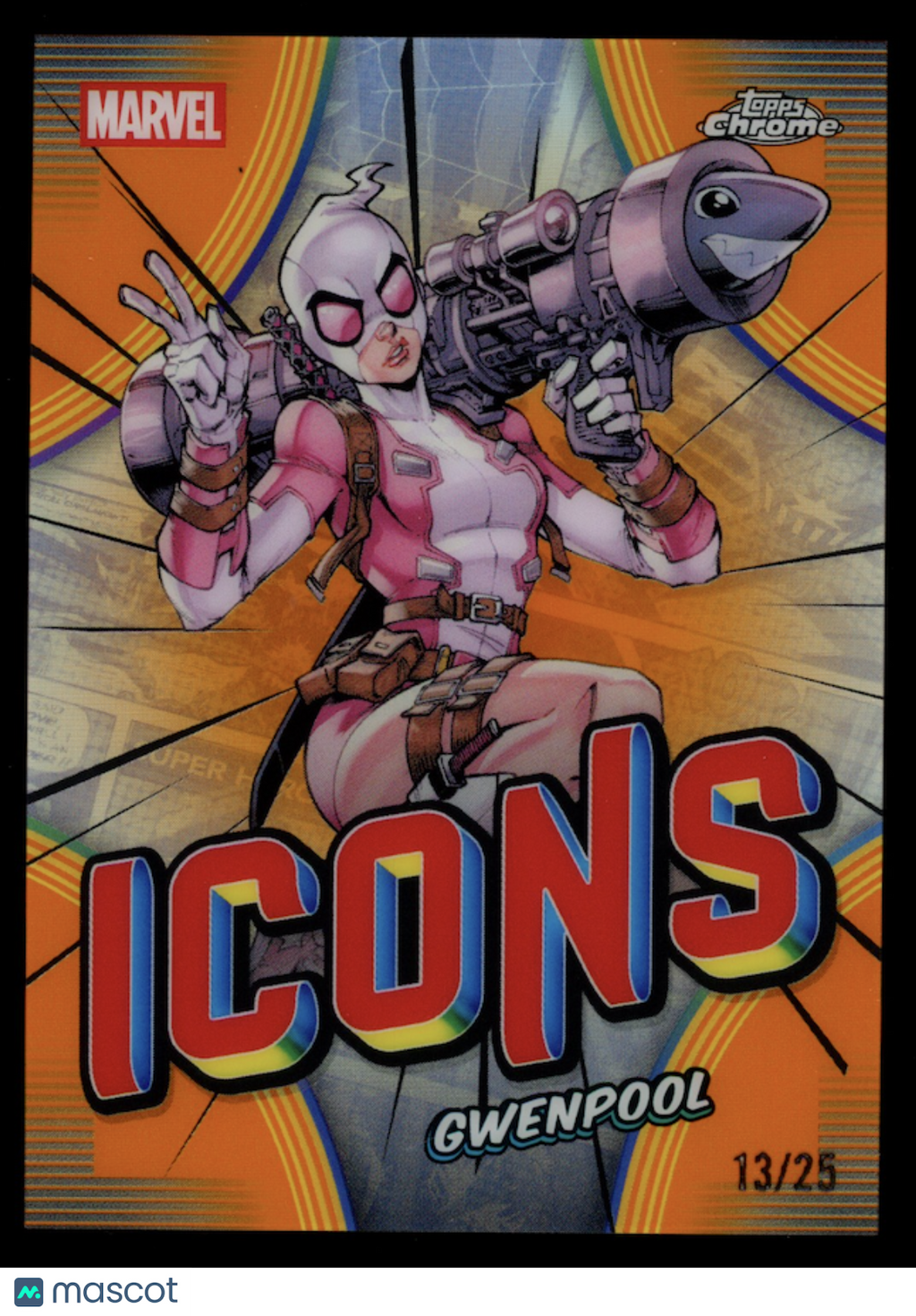 GWENPOOL 2026 Topps Chrome Marvel Comics Icons Orange Refractor /25 #MI-08