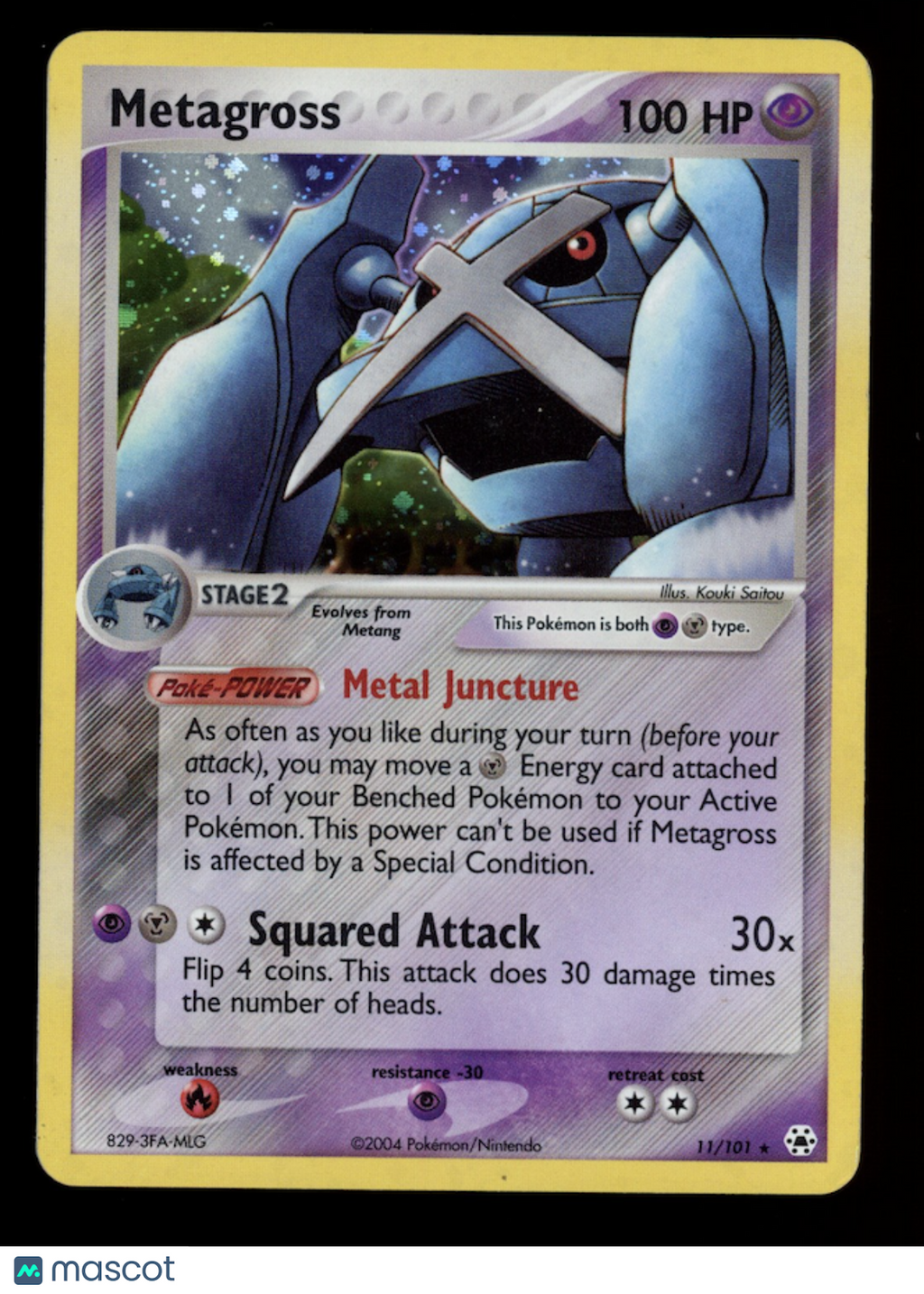 METAGROSS 2004 Pokemon EX Hidden Legends #11/101 Holo Rare