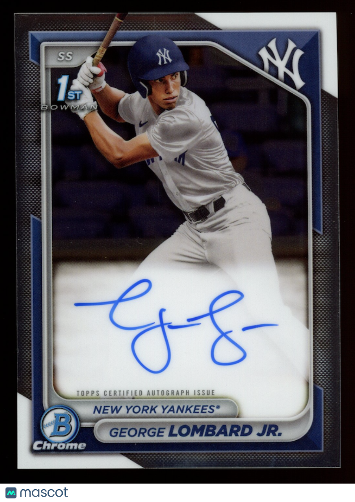 GEORGE LOMBARD JR. 2024 Bowman Chrome 1st Prospect Auto #CPA-GLO Yankees
