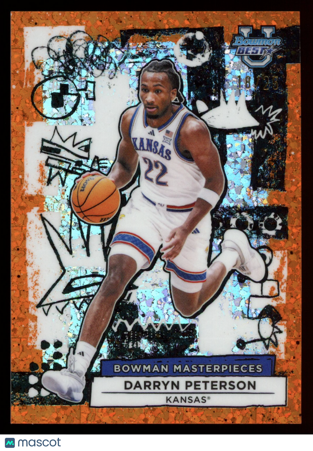 DARRYN PETERSON 2025-26 Bowman U Best Masterpieces Orange Refractor /25 #BM-3