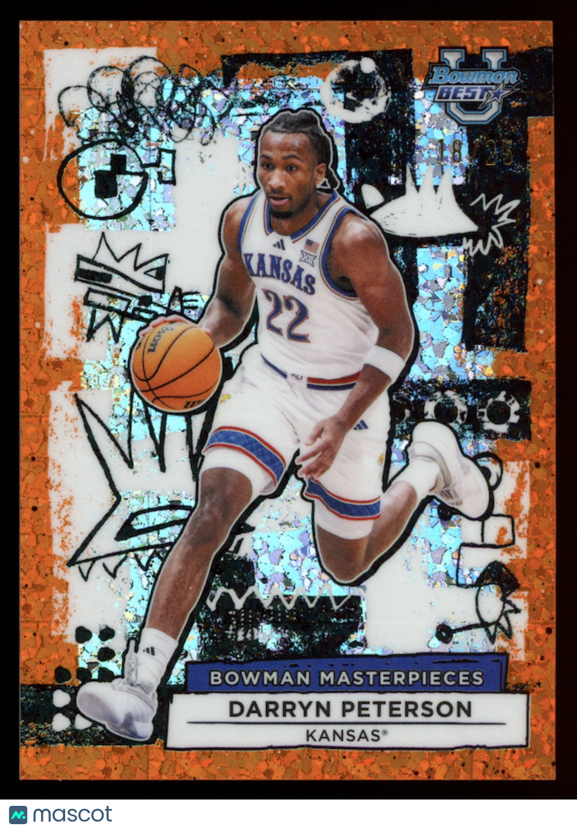 DARRYN PETERSON 2025-26 Bowman U Best Masterpieces Orange Refractor /25 #BM-3