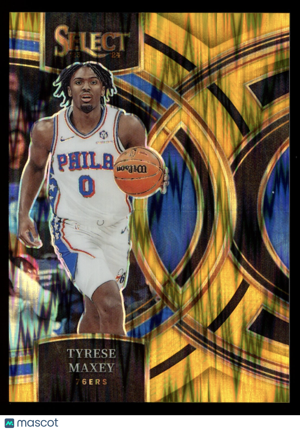 TYRESE MAXEY 2023-24 Panini Select Premier Level Gold Flash /10 #157 76ers