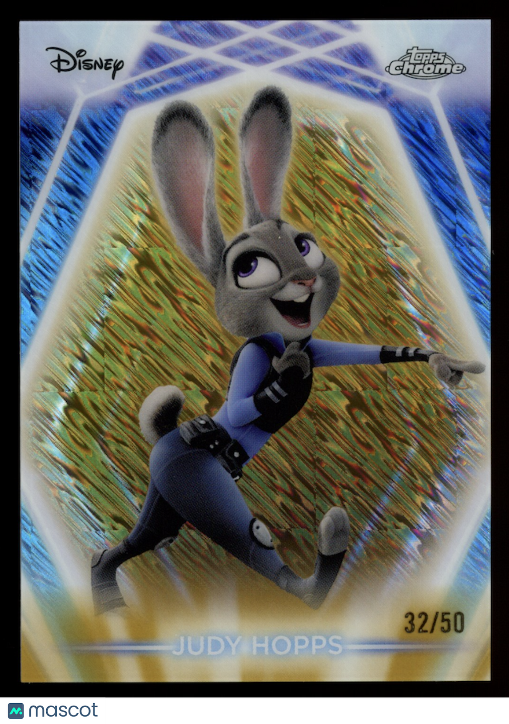 JUDY HOPPS 2026 Topps Disney Neon Chrome Gold Refractor /50 #CNE-62