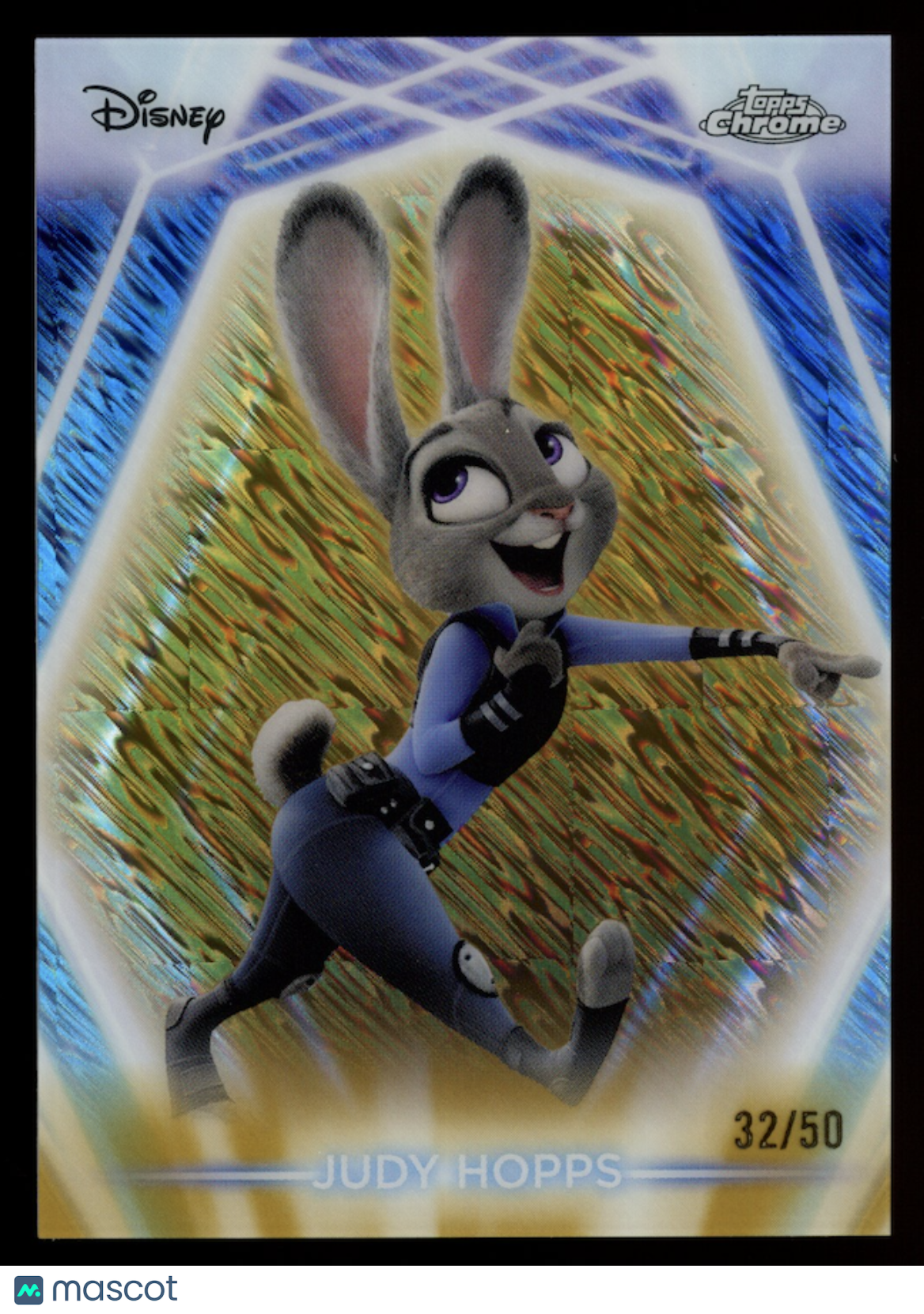JUDY HOPPS 2026 Topps Disney Neon Chrome Gold Refractor /50 #CNE-62