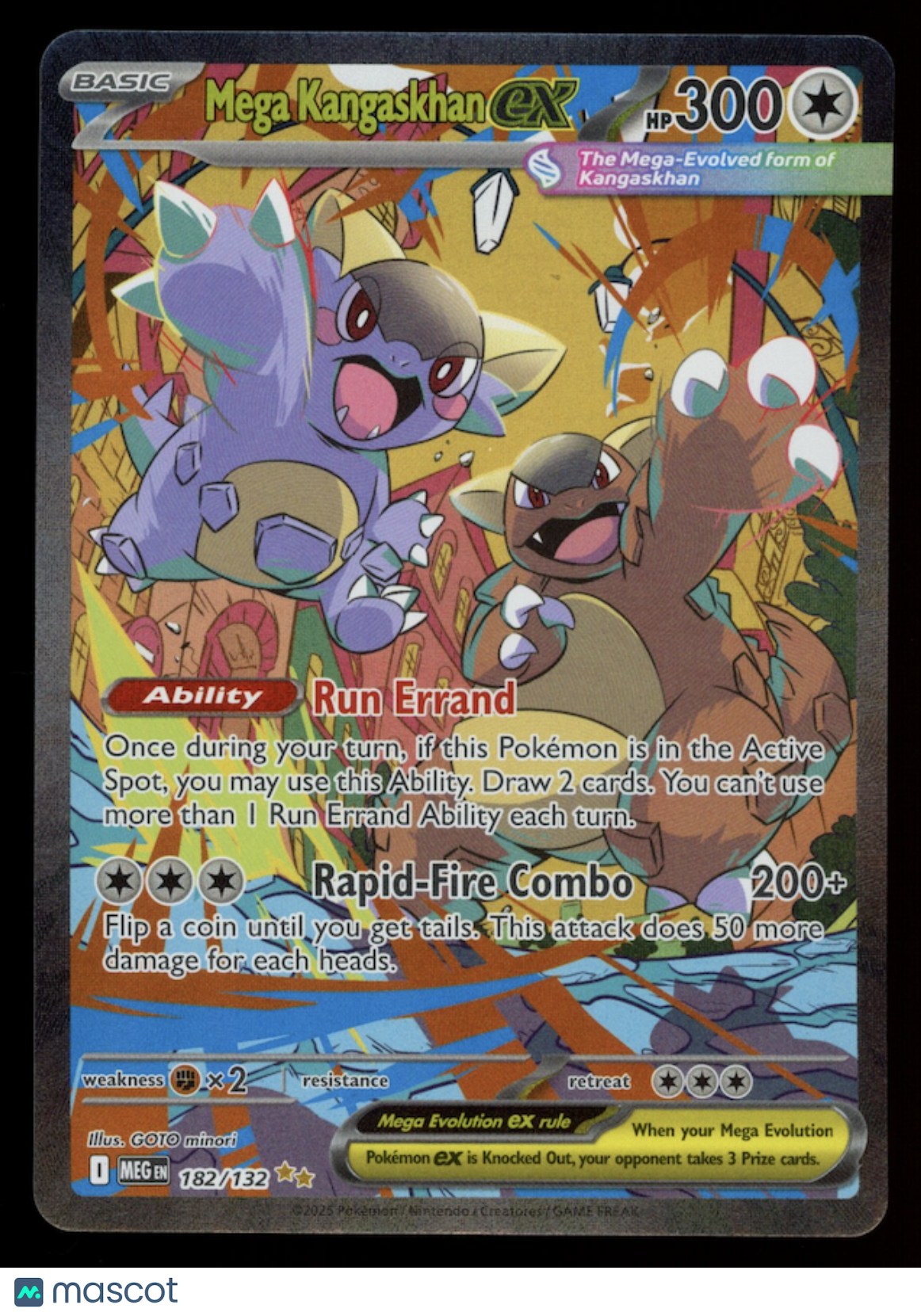 MEGA KANGASKHAN EX 2025 Pokemon Mega Evolution #182 Special Illustration Rare
