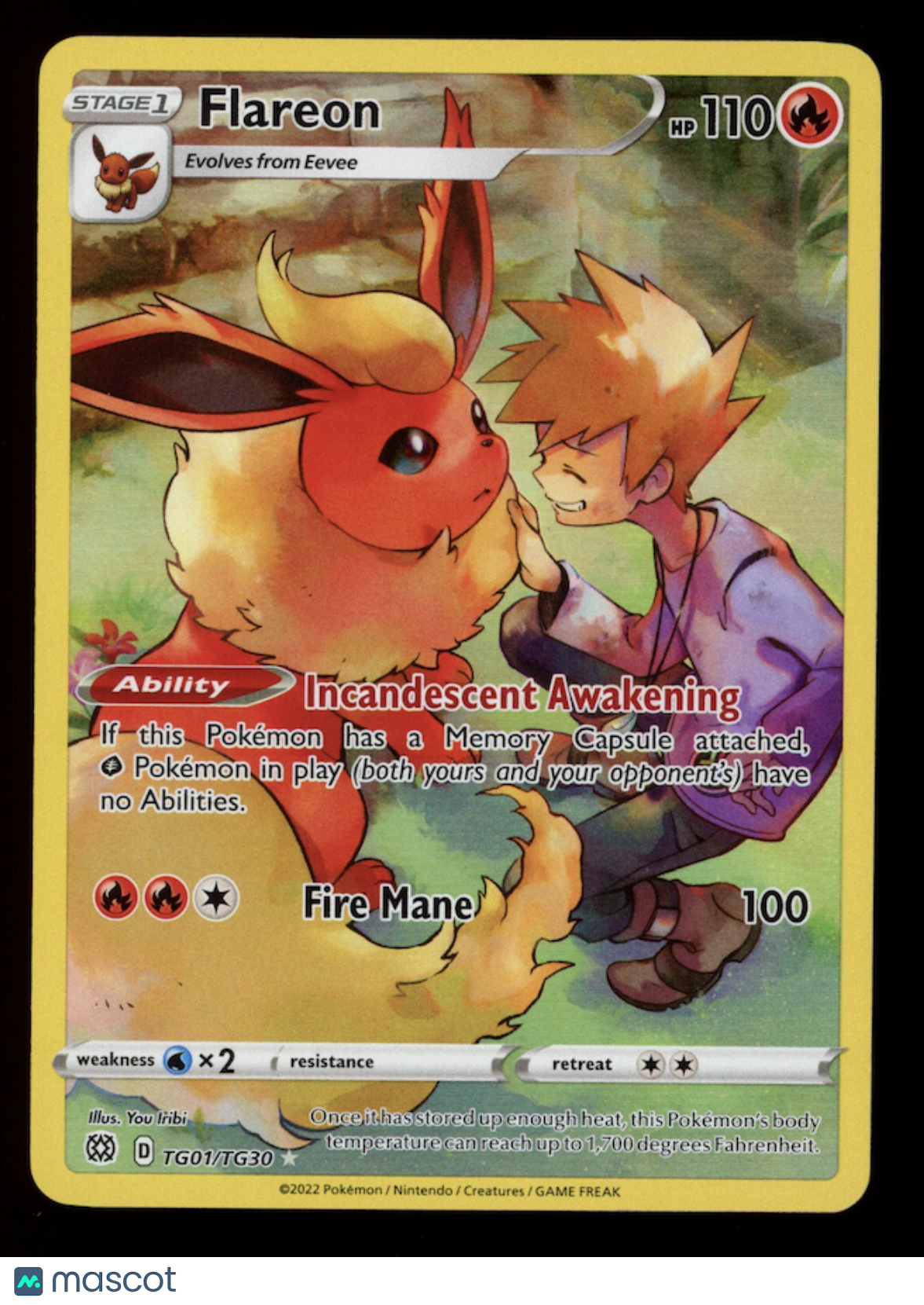 FLAREON 2022 Pokemon SWSH Brilliant Stars Trainer Gallery #TG01/TG30