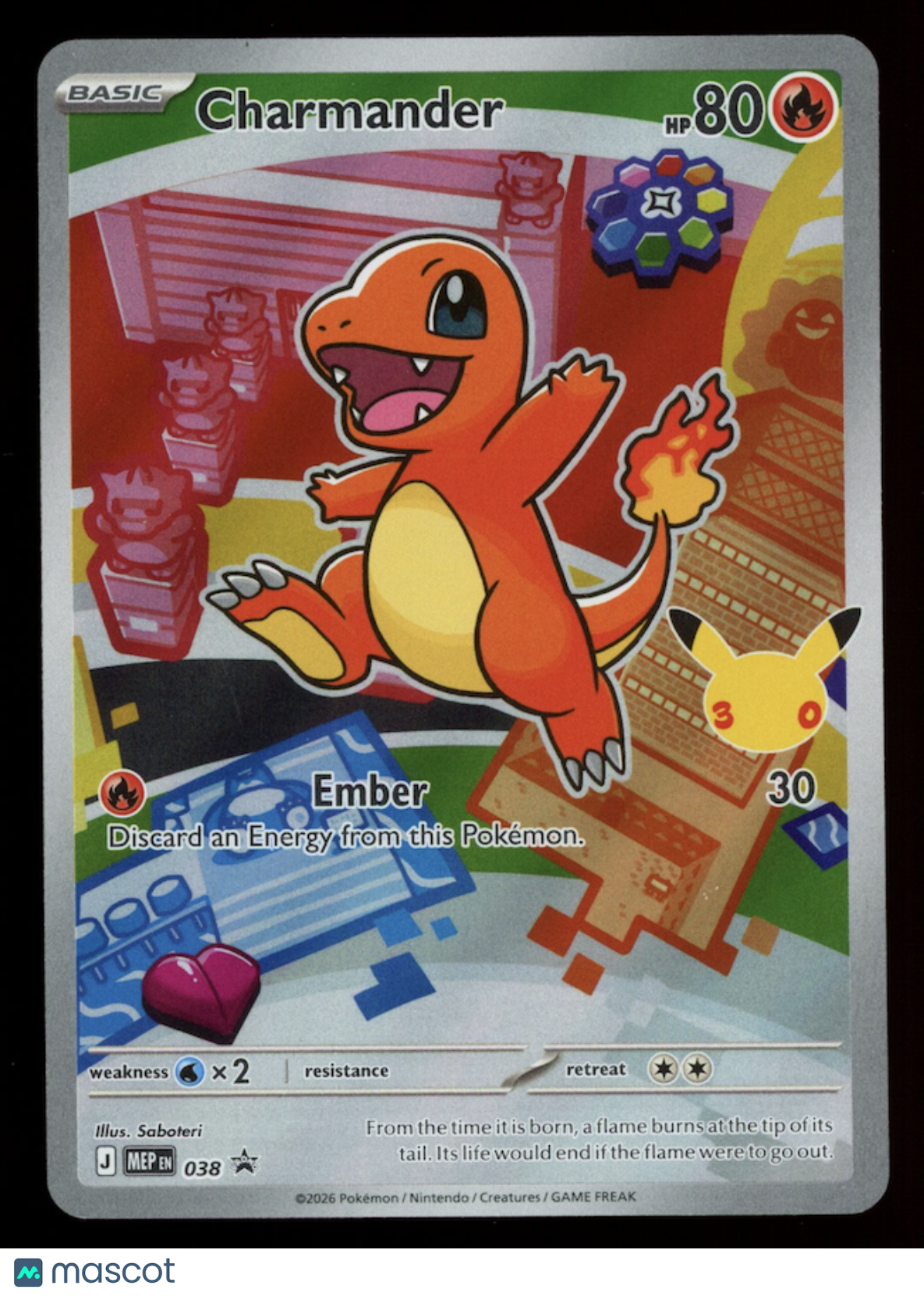 CHARMANDER 2026 Pokemon Mega Evolution First Partner Black Star Promo #038