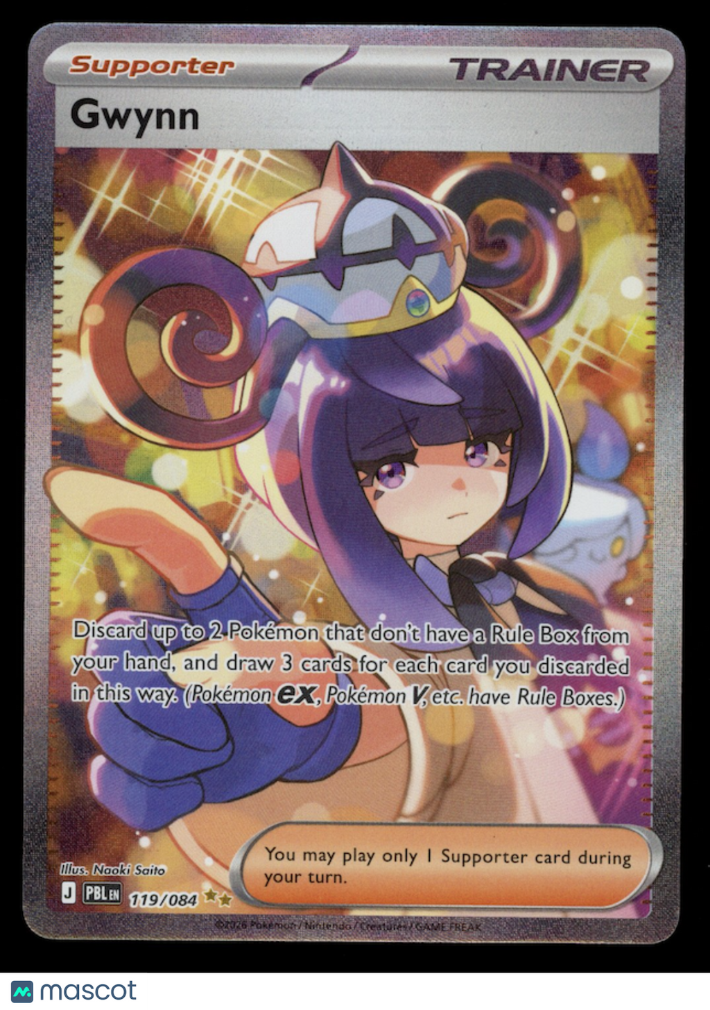 GWYNN 2026 Pokemon Mega Evolution Pitch Black #119/84 Special Illustration Rare