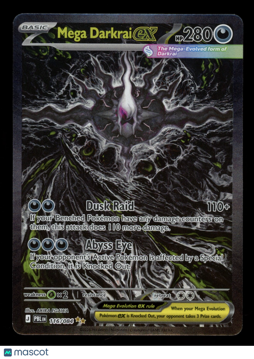 MEGA DARKRAI EX 2026 Pokemon ME Pitch Black #116/84 Special Illustration Rare
