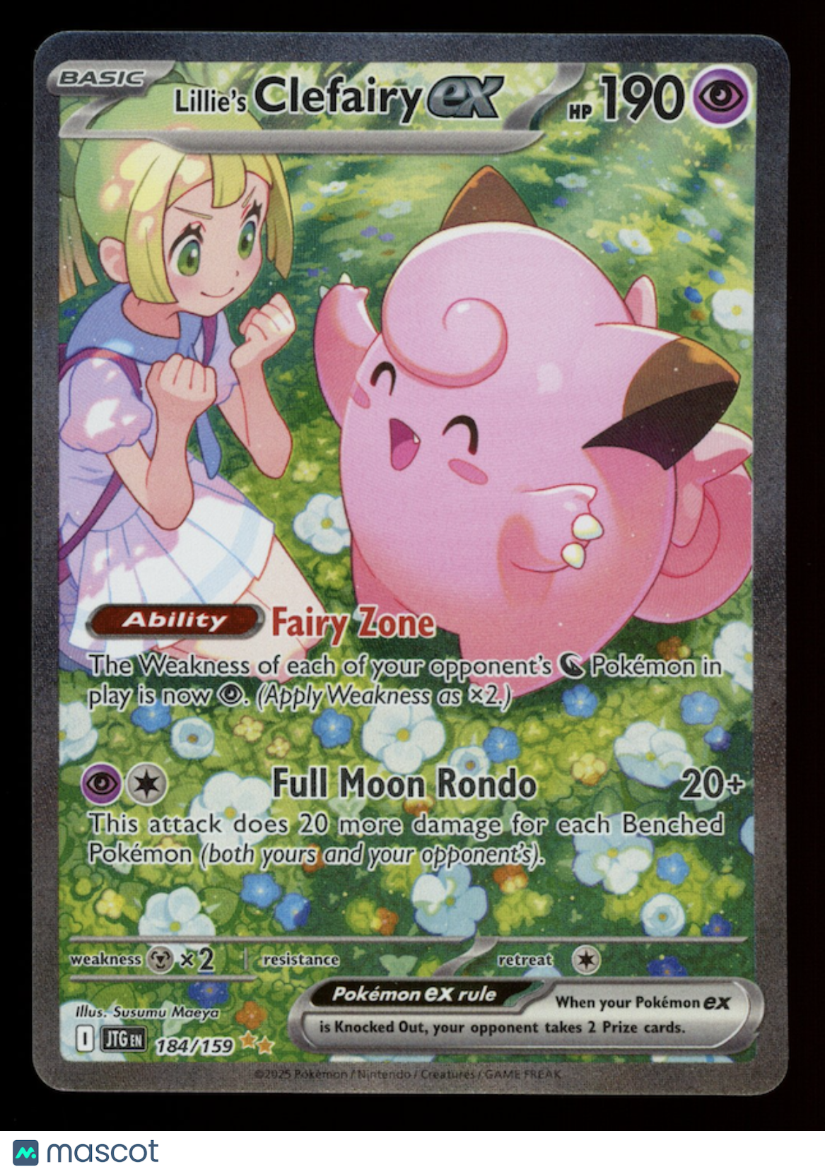 LILLIE'S CLEFAIRY EX Pokemon S&V Journey Together #184 Special Illustration Rare