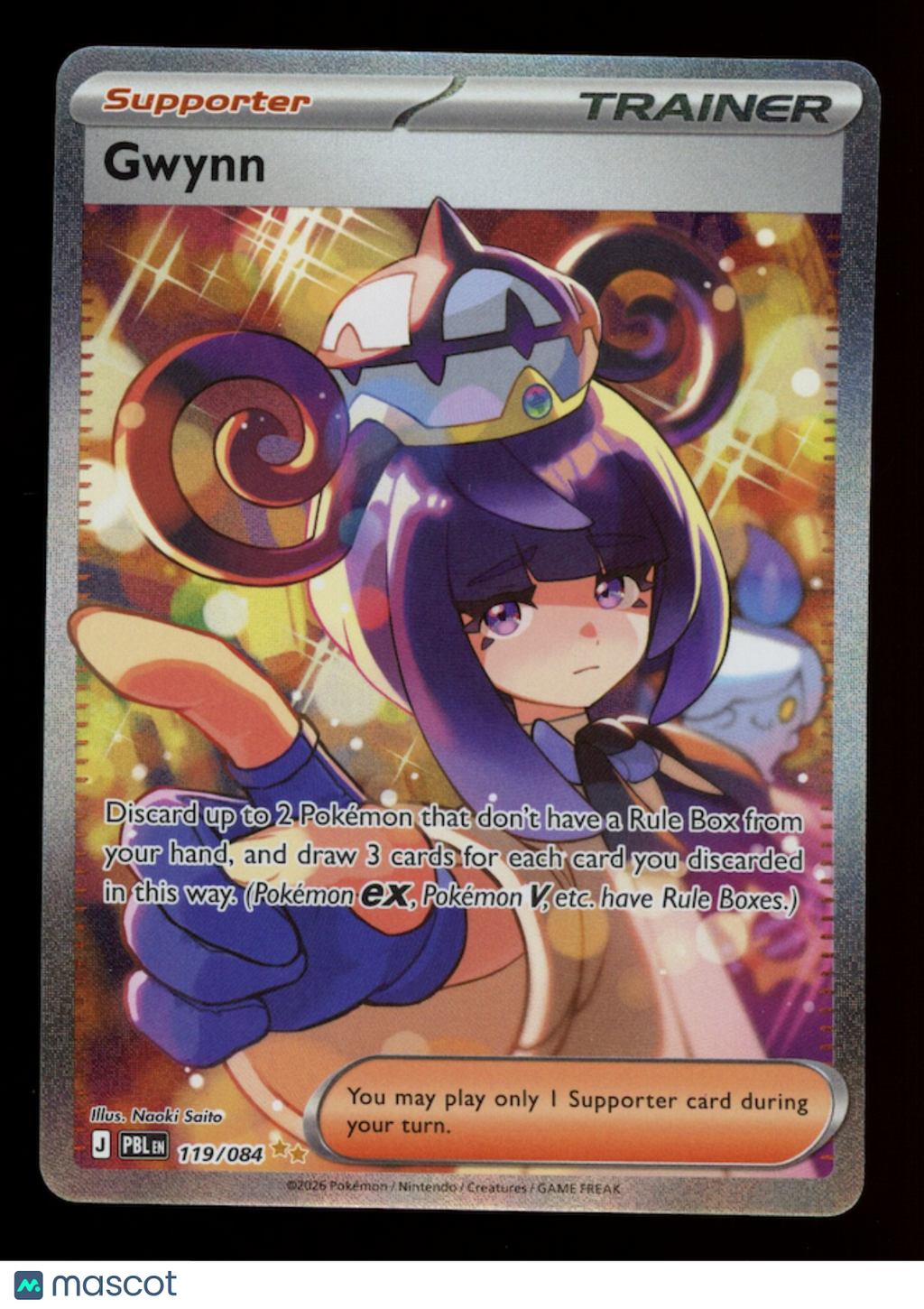 GWYNN 2026 Pokemon Mega Evolution Pitch Black #119/84 Special Illustration Rare