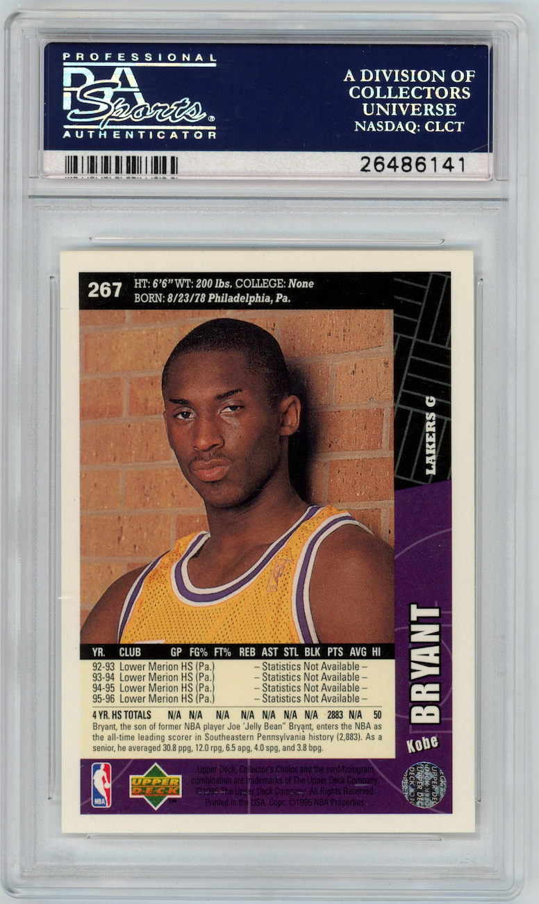 KOBE BRYANT 1996-97 Upper Deck UD Collector's Choice #267 PSA 10 Lakers