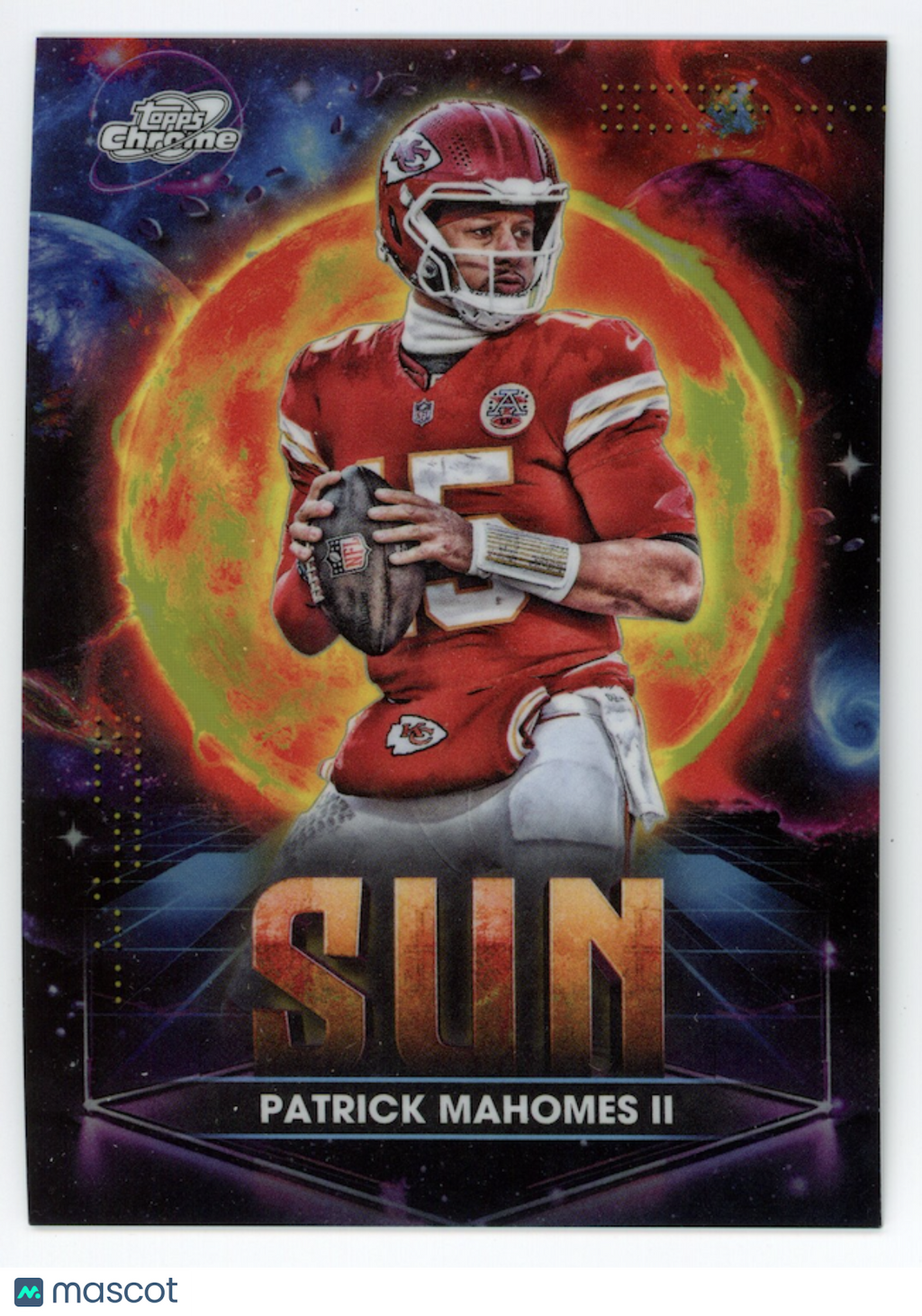 PATRICK MAHOMES II 2025 Topps Cosmic Chrome Planetary Pursuit Sun SSP #PPSU-PM