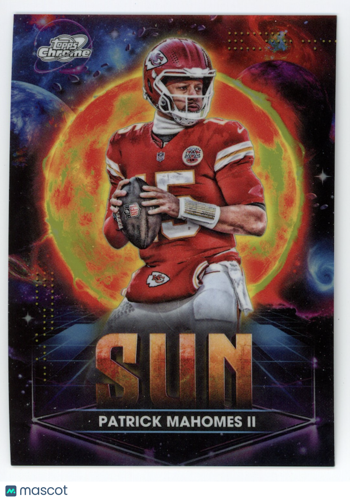 PATRICK MAHOMES II 2025 Topps Cosmic Chrome Planetary Pursuit Sun SSP #PPSU-PM