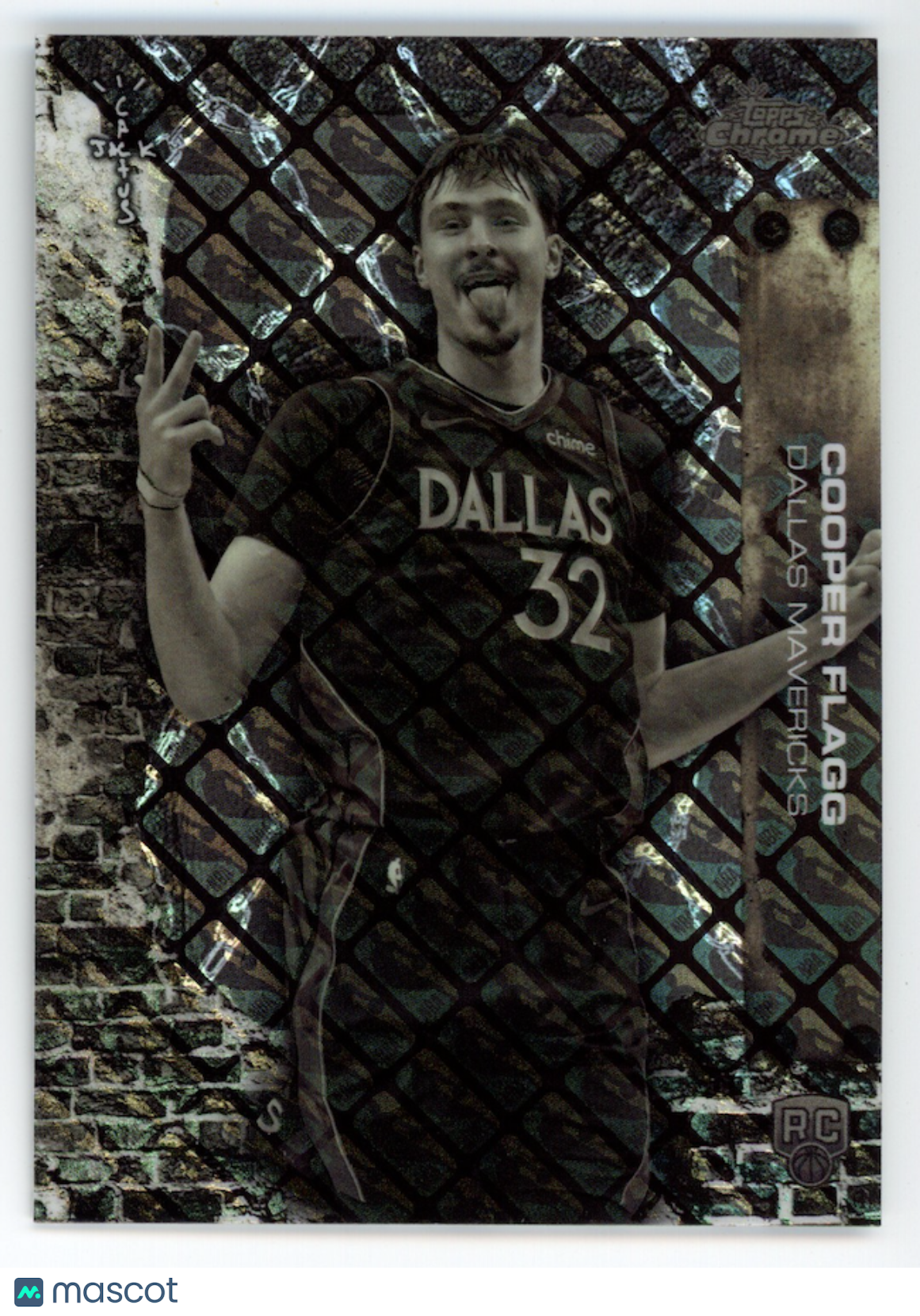 COOPER FLAGG 2025-26 Topps Chrome Cactus Jack Rookie Logofractor #61 Mavericks