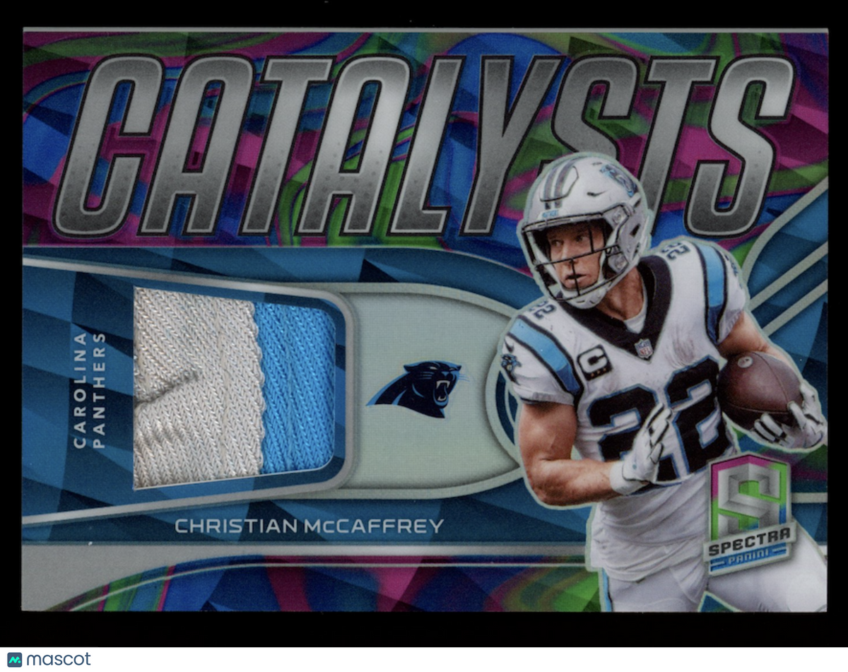 CHRISTIAN MCCAFFREY 2022 Panini Spectra Catalysts Patch Neon Marble /4 #CAT-CM