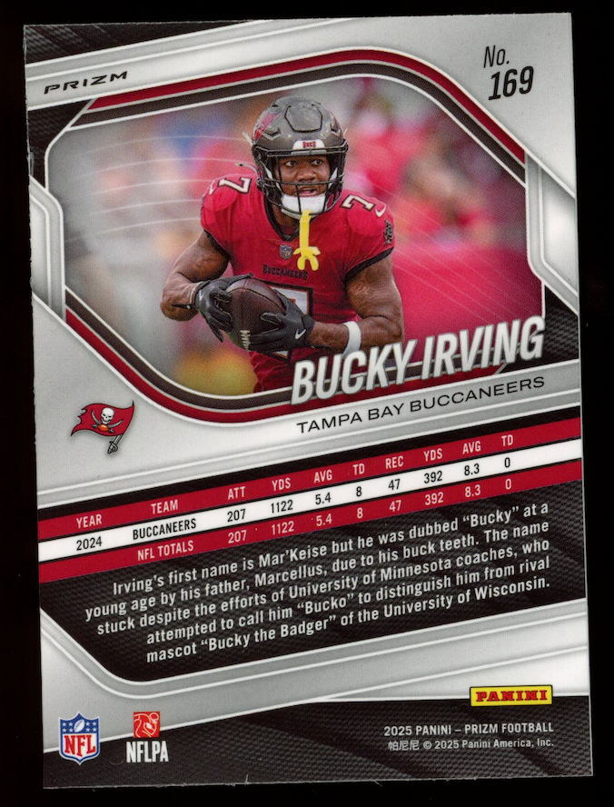 BUCKY IRVING 2025 Panini Prizm Snakeskin Prizm SSP #169 Buccaneers