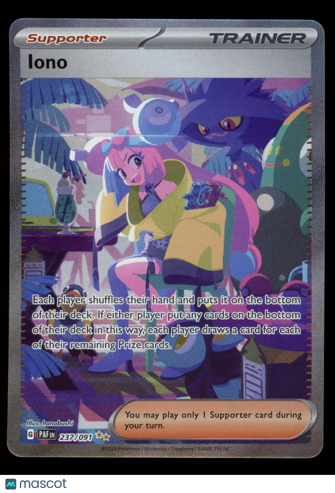 IONO 2024 Pokemon S&V Paldean Fates Special Illustration Rare #237/091