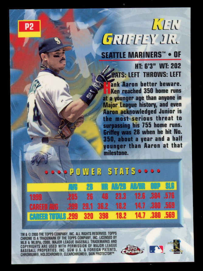 KEN GRIFFEY JR. 2000 Topps Chrome Power Players #P2 Mariners