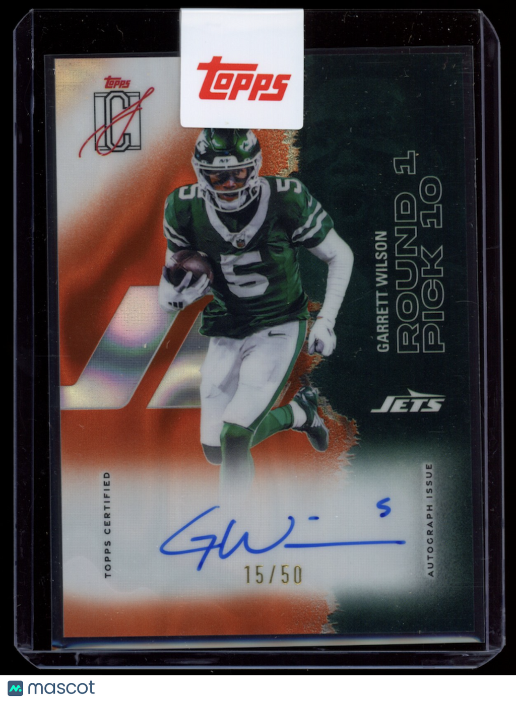 GARRETT WILSON 2025 Topps Signature Class Chrome Auto Orange Lava /50 #41