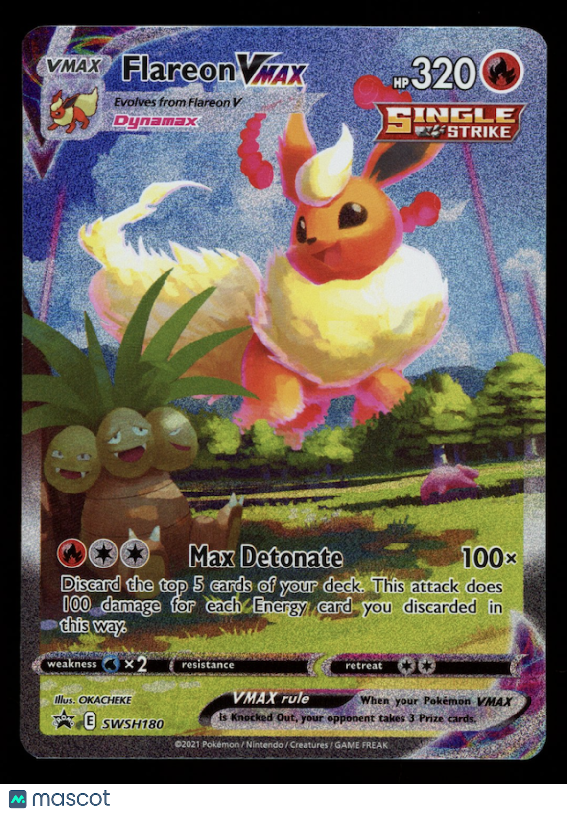 FLAREON VMAX 2021 Pokemon Sword & Shield Black Star Promo #SWSH180