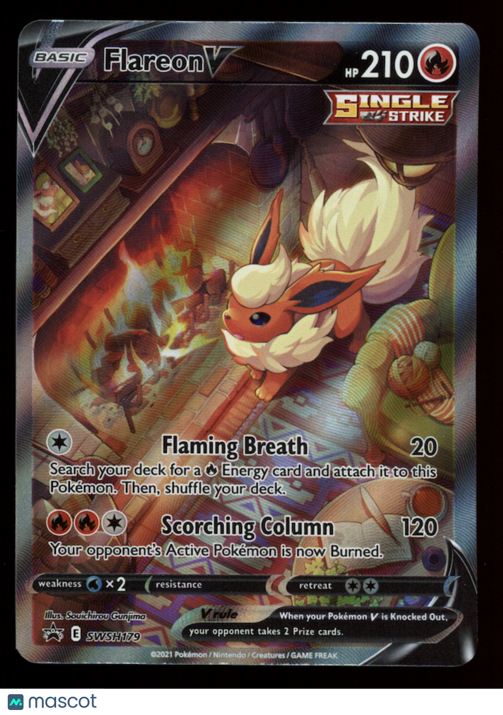 FLAREON V 2021 Pokemon Sword & Shield Holo Black Star Promo #SWSH179
