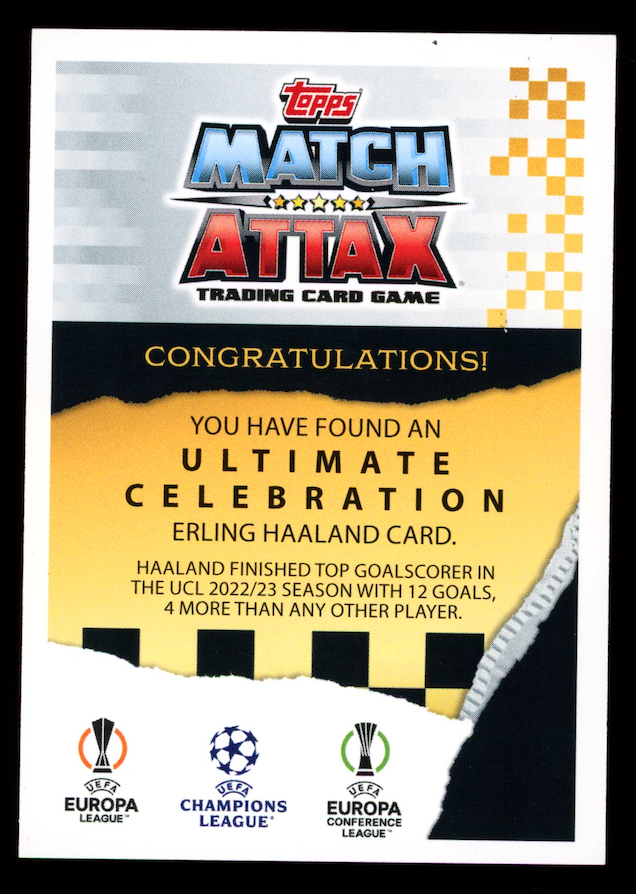 ERLING HAALAND 2023 Topps Match Attax Ultimate Celebration The Zen Man City