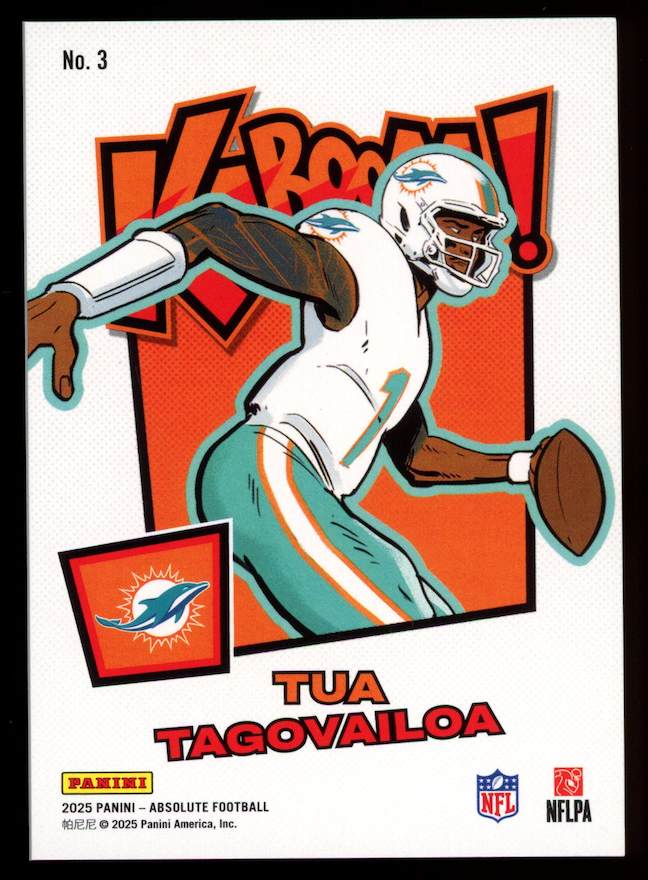 TUA TAGOVAILOA 2025 Panini Absolute Kaboom Horizontal Case Hit SSP #3