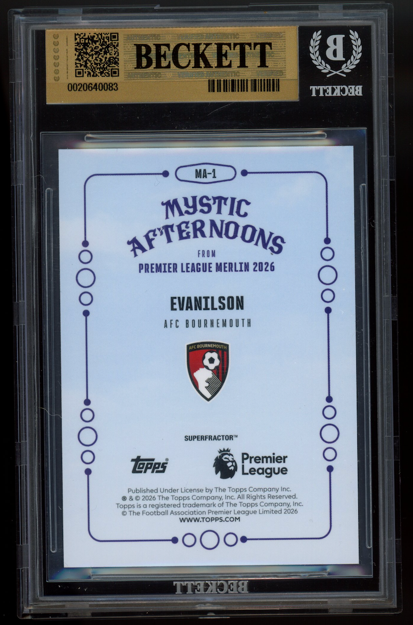 EVANILSON 2025-26 Topps Merlin EPL Mystic Afternoons Superfractor 1/1 BGS 9.5