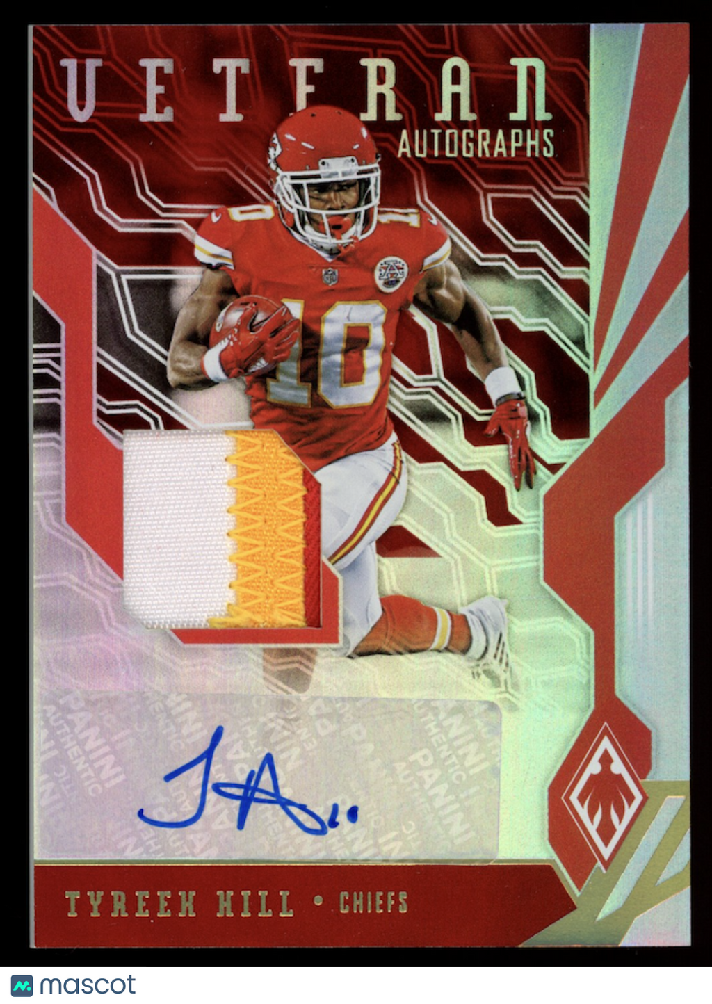 TYREEK HILL 2018 Panini Phoenix Veteran Autographs Patch Auto /15 #VA-TK Chiefs