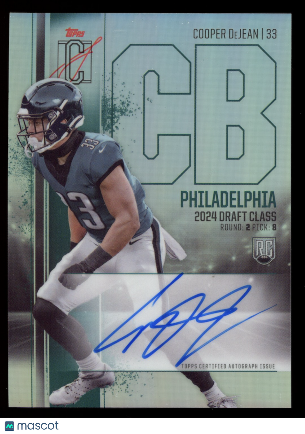 COOPER DEJEAN 2024 Topps Signature Class Rookie Chrome Auto Refractor #RCV-CDE