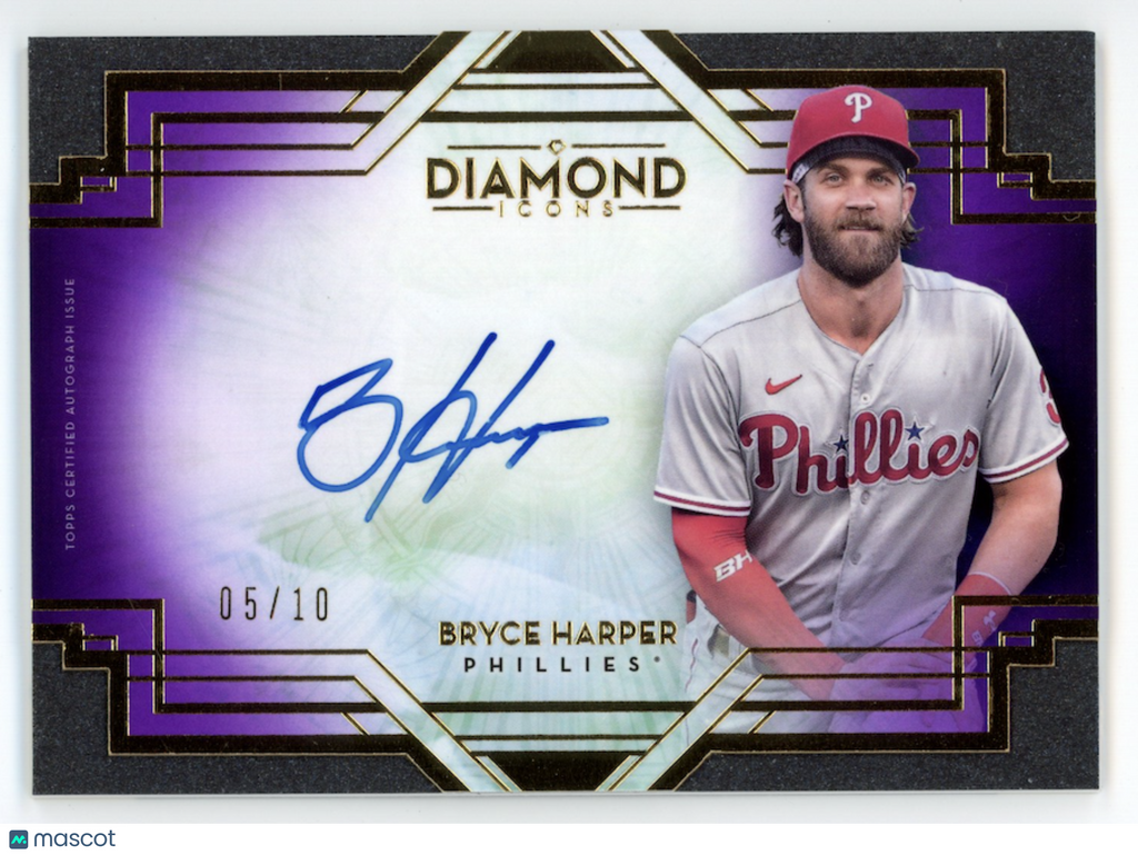 BRYCE HARPER 2021 Topps Diamond Icons Auto Purple /10 #DIA-BH Phillies