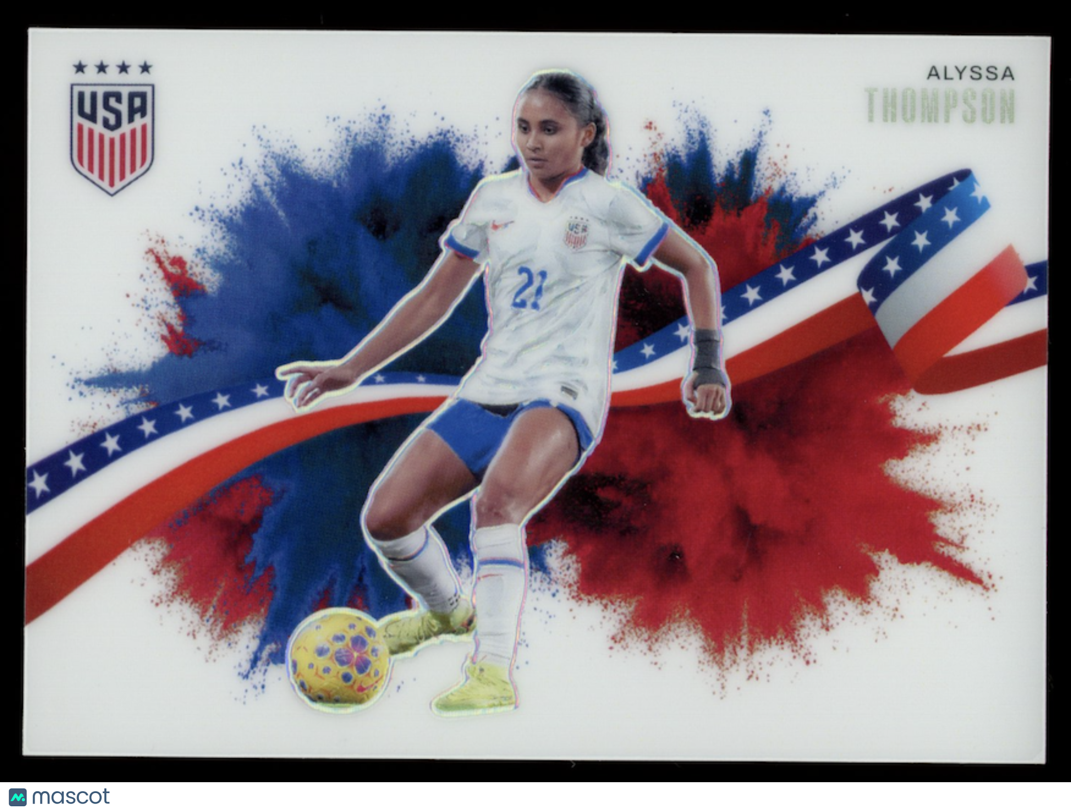ALYSSA THOMPSON 2026 Panini Instant Soccer Color Blast Prizm Case Hit SSP #9 USA