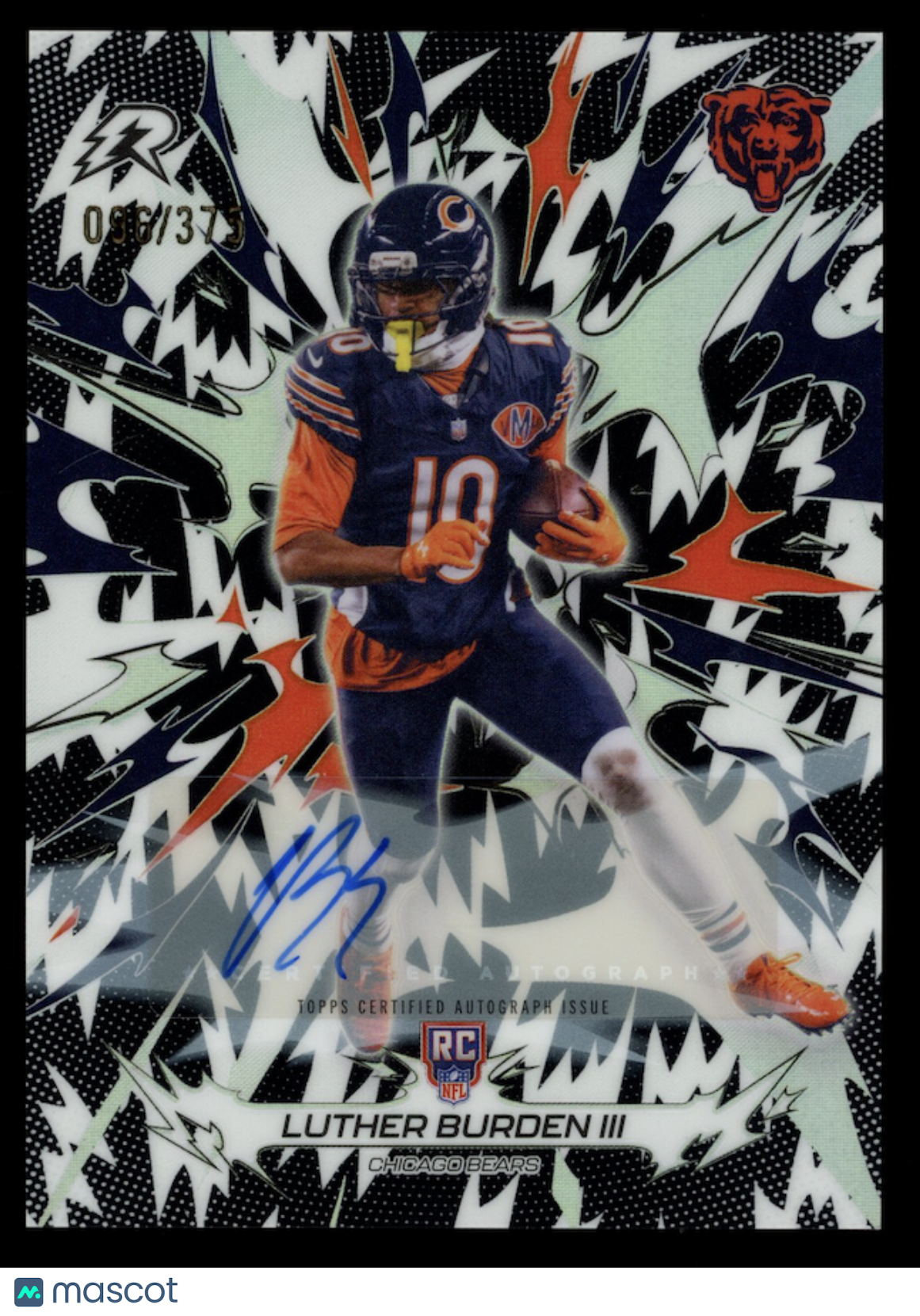 LUTHER BURDEN III 2025 Topps Resurgence Black and White Rookie Auto /375 #117