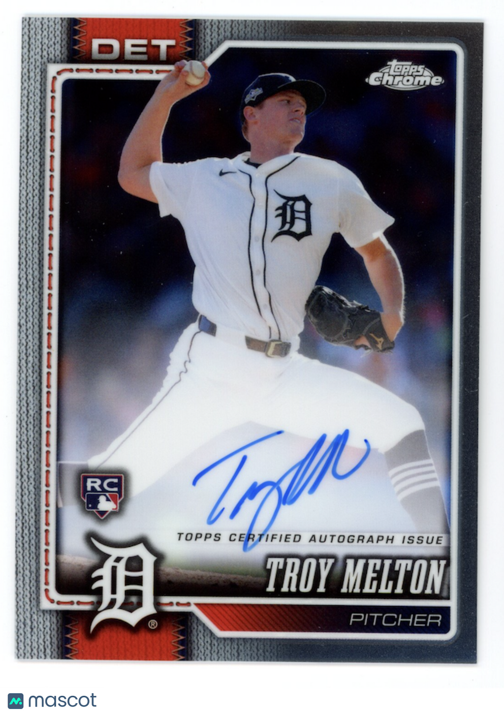 TROY MELTON 2026 Topps Chrome Rookie Auto #RA-TME Tigers