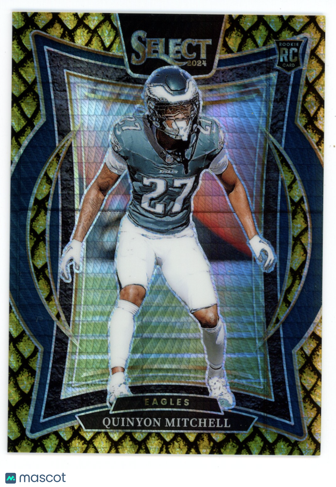 QUINYON MITCHELL 2024 Panini Select Rookie Gold Dragon Scale Prizm /10 #55